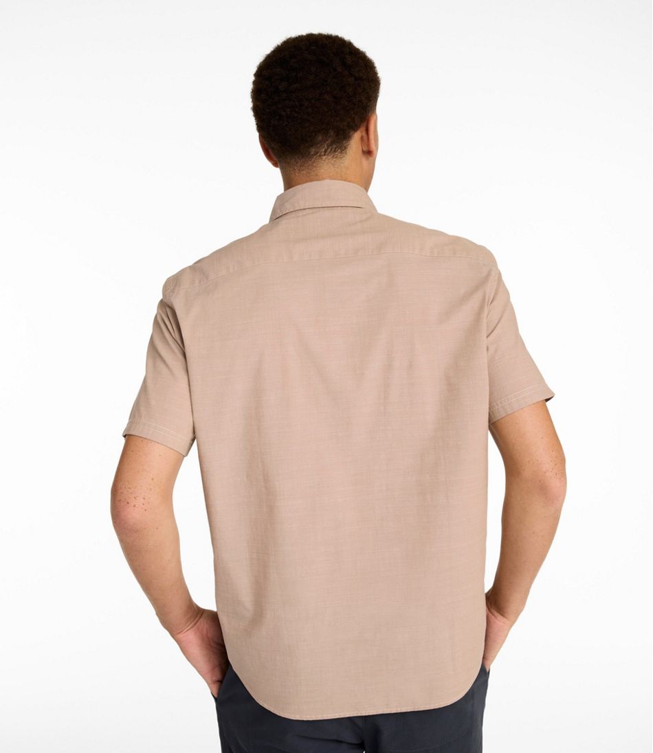 Men's Comfort Stretch Performance® Chambray Shirt, Short-Sleeve, Slightly Fitted Untucked Fit - L.L.Bean Latest