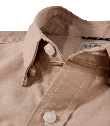 Men's Comfort Stretch Performance® Chambray Shirt, Short-Sleeve, Slightly Fitted Untucked Fit - L.L.Bean Latest