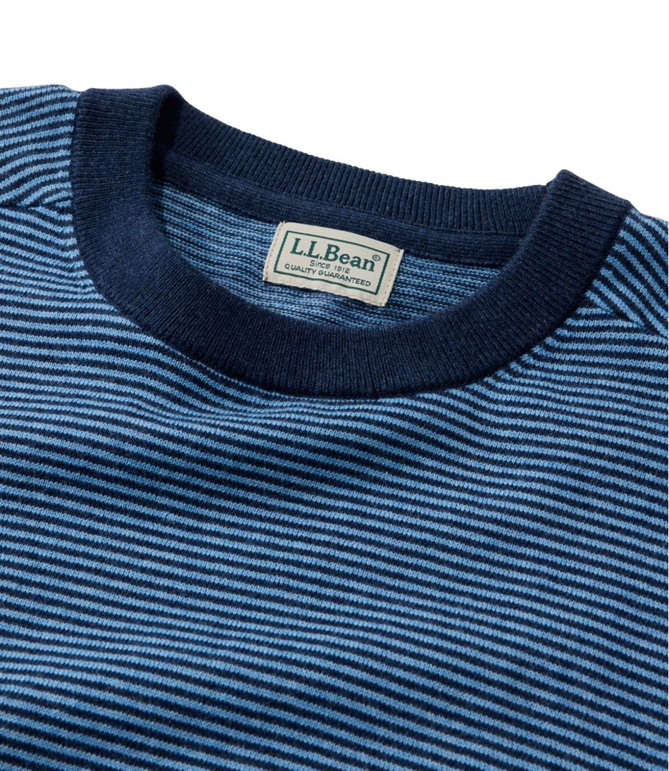 Men's All Seasons Cotton Blend Sweater, Crewneck, Stripe - L.L.Bean Customer Favorite