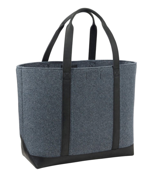 Leather-Trim Wool Tote - L.L.Bean Essential