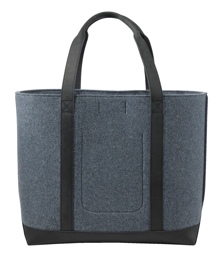 Leather-Trim Wool Tote - L.L.Bean Essential