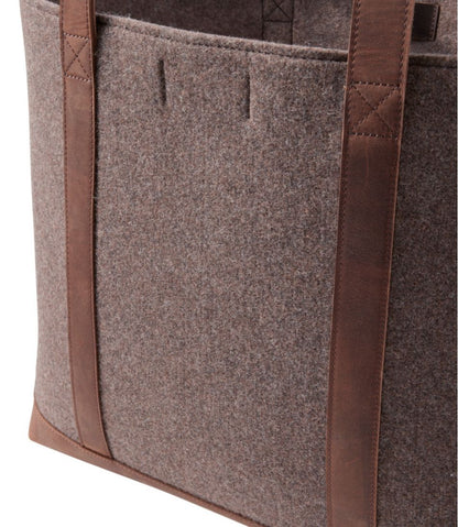 Leather-Trim Wool Tote - L.L.Bean Essential