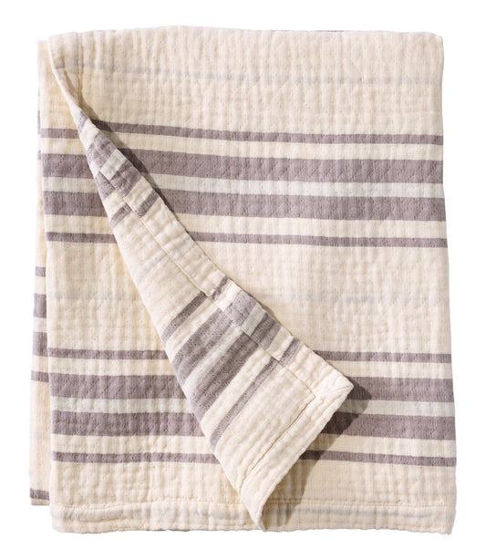 Lightweight Cotton Gauze Throw, Stripe - L.L.Bean Great Value