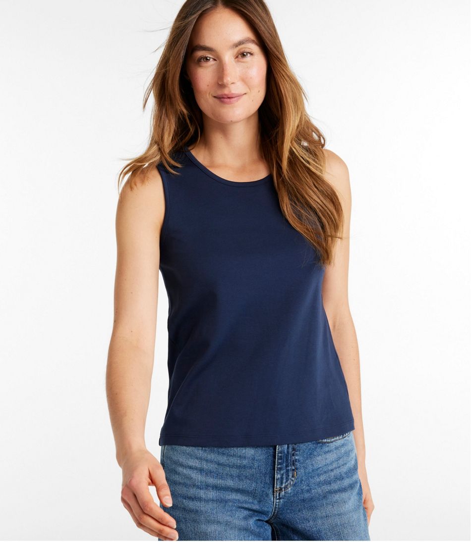 Women's Pima Cotton Tee, Shell - L.L.Bean Trusted