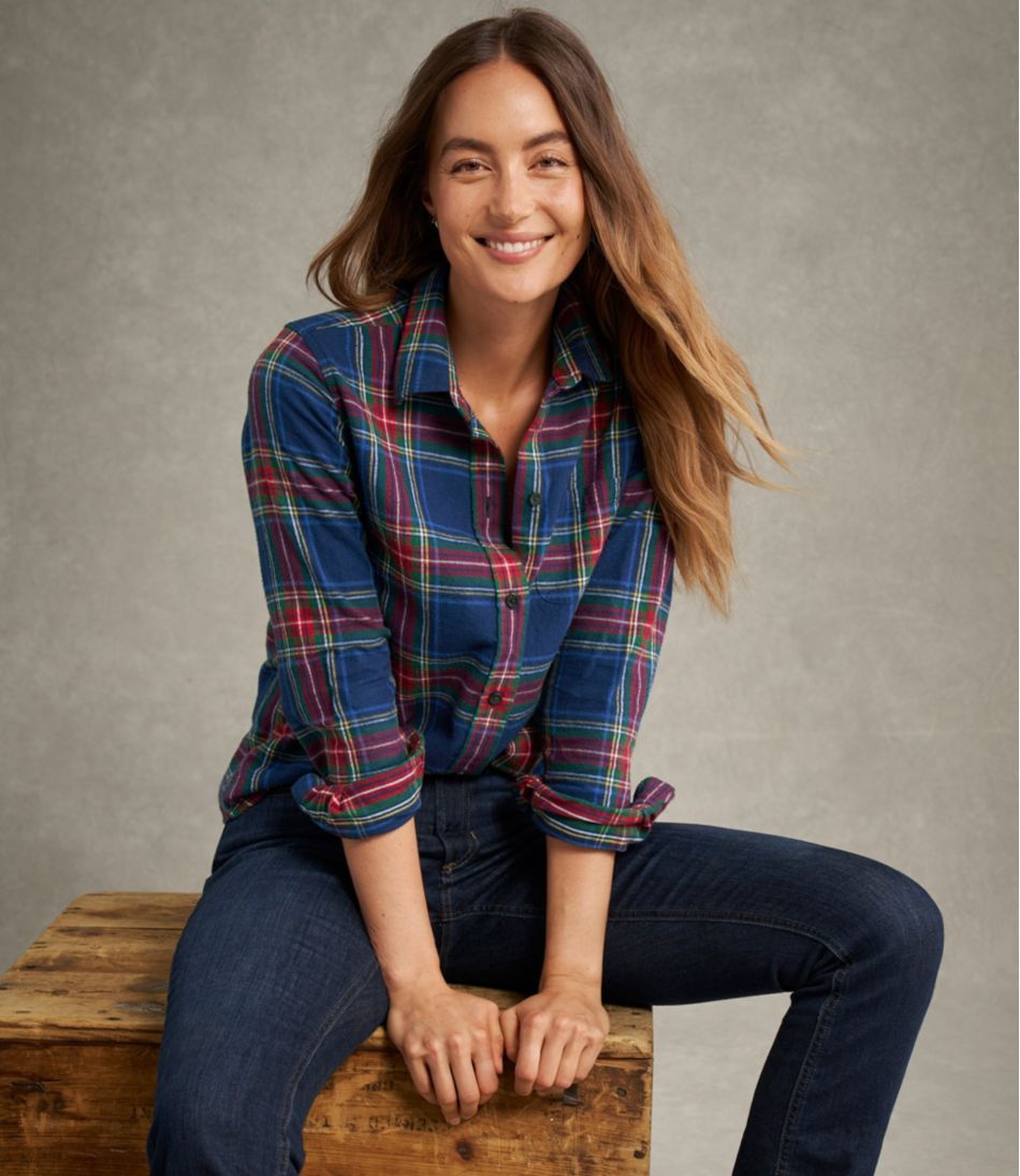 Women's Scotch Plaid Flannel Shirt, Relaxed - L.L.Bean Essential