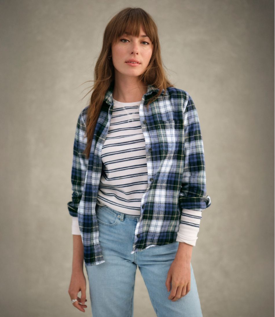 Women's Scotch Plaid Flannel Shirt, Relaxed - L.L.Bean Essential