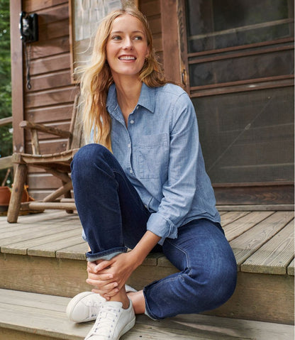 Women's Essential Cotton Shirt, Chambray Long Sleeve - L.L.Bean Trusted