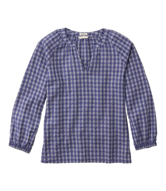 Women's Bean's Seacoast Seersucker Splitneck Shirt - L.L.Bean Essential