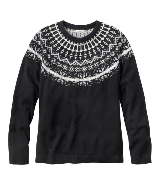 Women's Classic Cashmere Sweater, Crewneck Fair Isle - L.L.Bean Latest