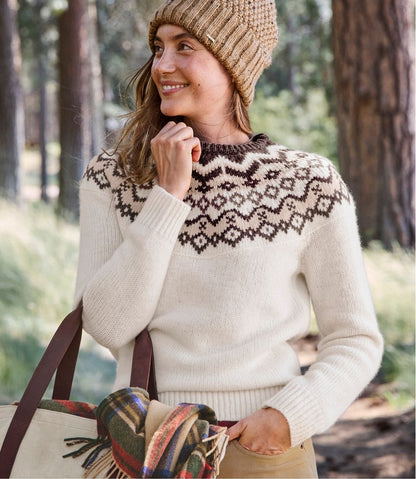 Women's Bean's Classic Ragg Wool Sweater, Crewneck Fair Isle - L.L.Bean Classic