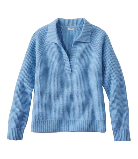 Women's SuperSoft Waffle Sweater, Polo - L.L.Bean Value