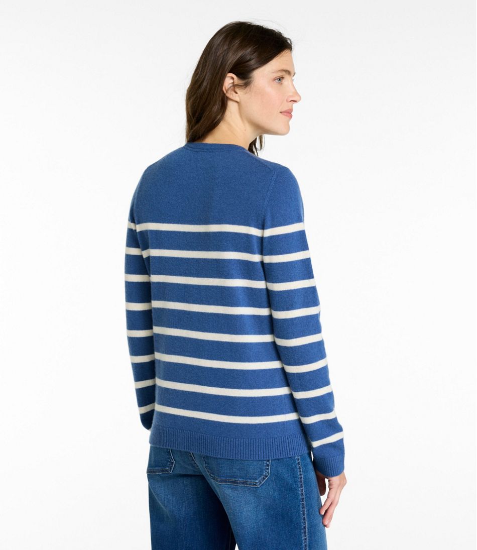 Women's Classic Cashmere Sweater, Crewneck Stripe - L.L.Bean Trusted