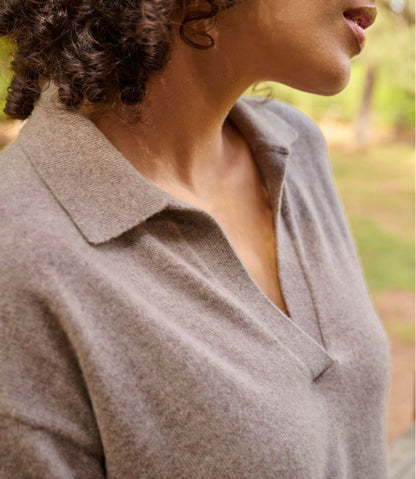 Women's Classic Cashmere Sweater, Relaxed Polo - L.L.Bean Customer Favorite