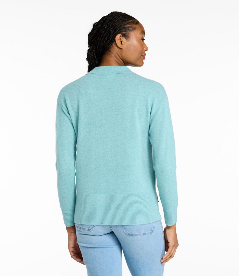 Women's Classic Cashmere Sweater, Relaxed Polo - L.L.Bean Customer Favorite
