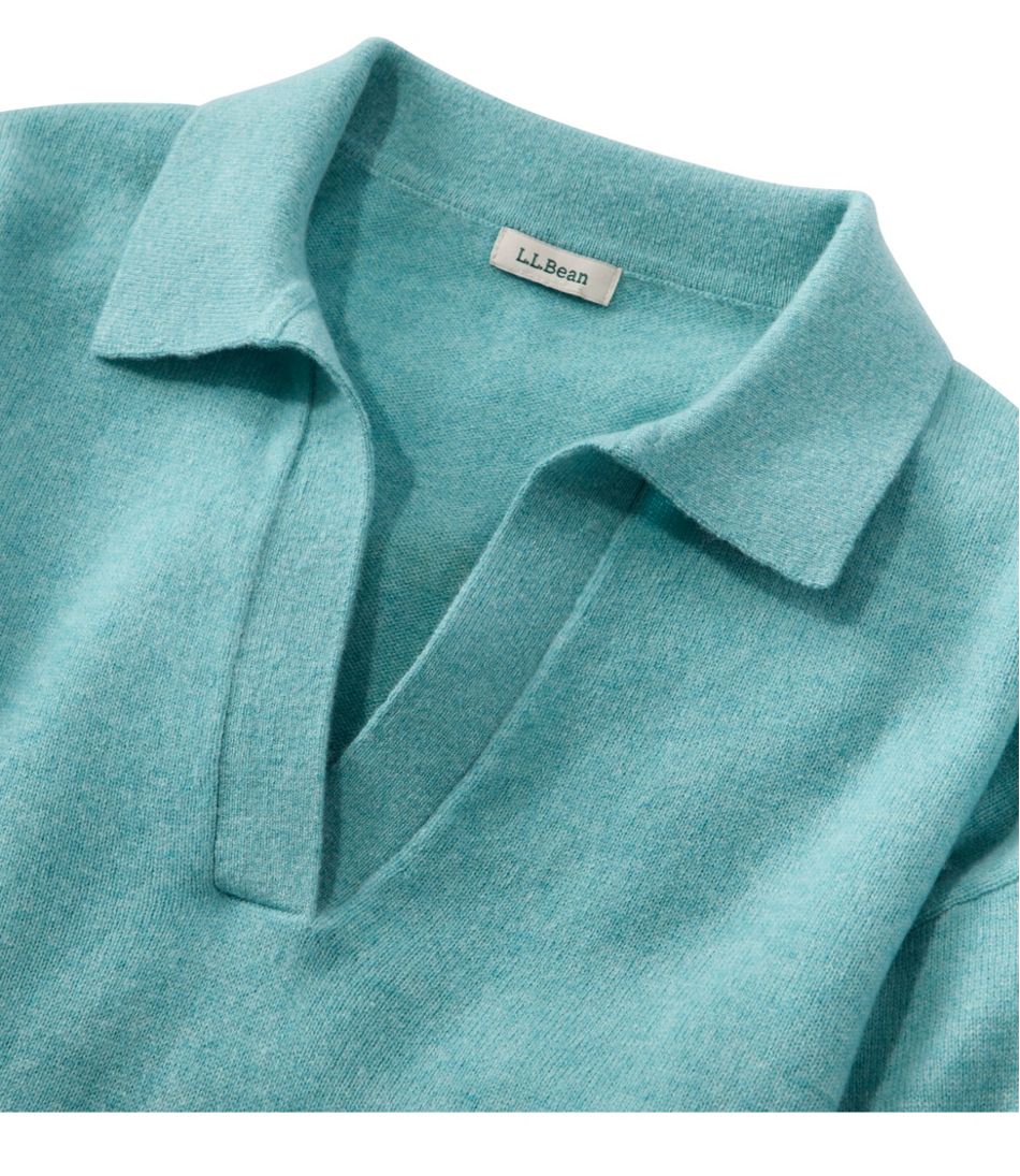 Women's Classic Cashmere Sweater, Relaxed Polo - L.L.Bean Customer Favorite