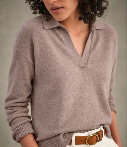 Women's Classic Cashmere Sweater, Relaxed Polo - L.L.Bean Customer Favorite