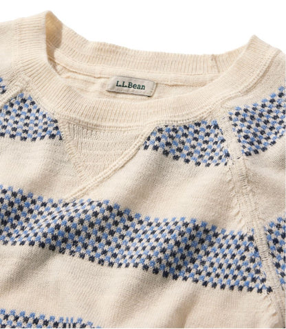 Women's Organic Cotton Slub Sweater, Crewneck Stripe - L.L.Bean Everyday