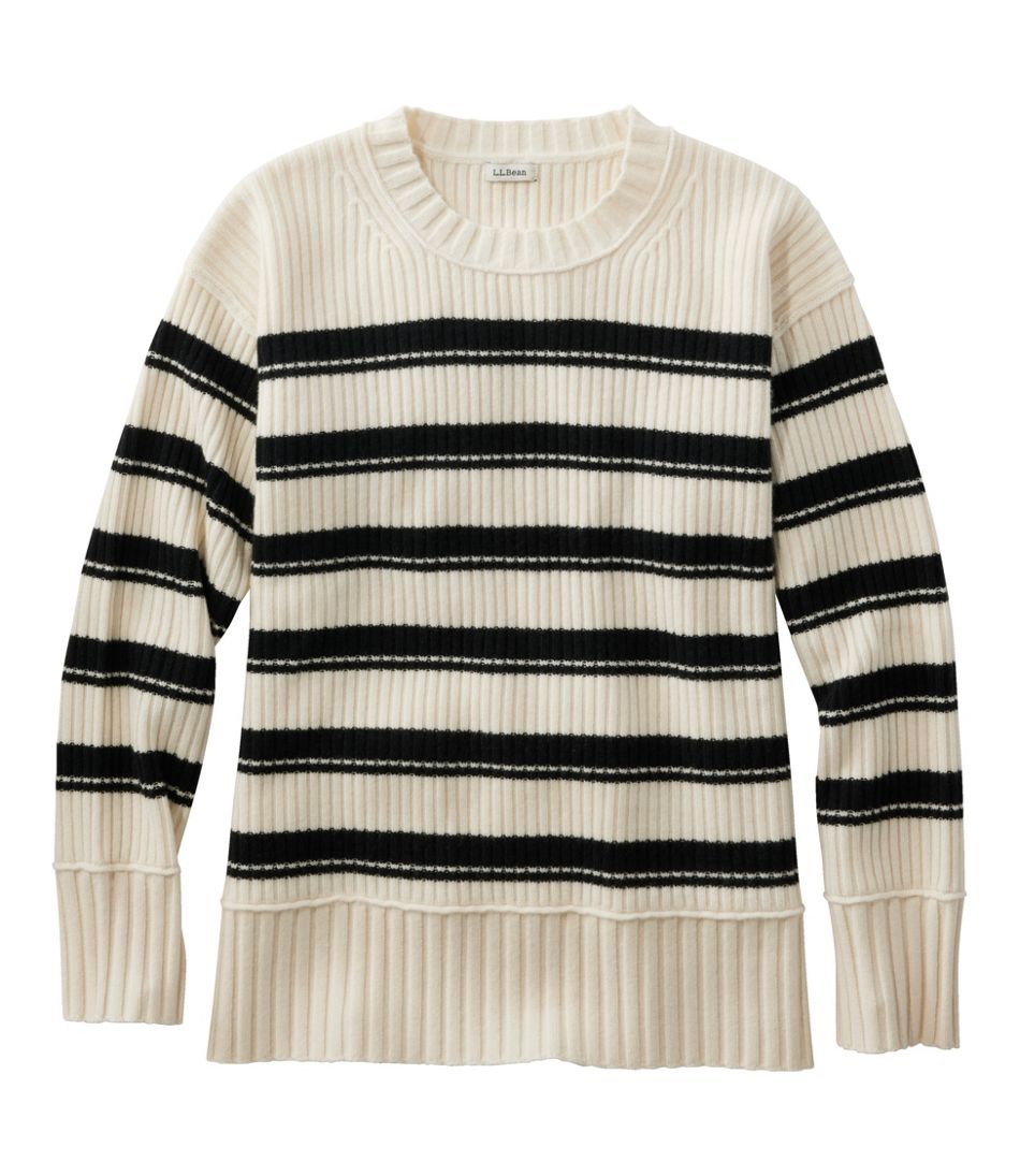 Women's Heritage Heirloom Wool/Cashmere Sweater, Crewneck Stripe - L.L.Bean Trusted