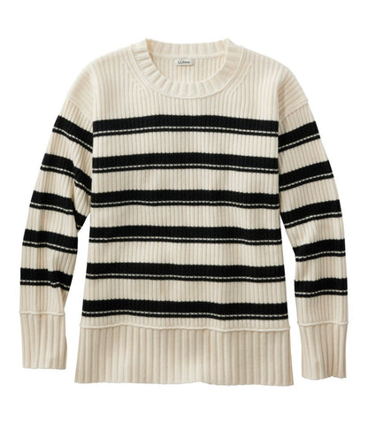 Women's Heritage Heirloom Wool/Cashmere Sweater, Crewneck Stripe - L.L.Bean Trusted