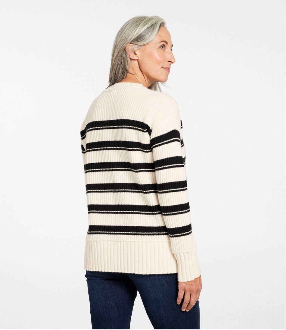 Women's Heritage Heirloom Wool/Cashmere Sweater, Crewneck Stripe - L.L.Bean Trusted
