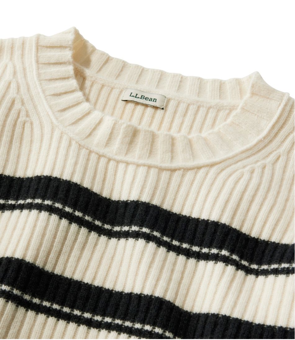 Women's Heritage Heirloom Wool/Cashmere Sweater, Crewneck Stripe - L.L.Bean Trusted
