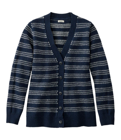 Women's Bean's Classic Ragg Wool Sweater, Button-Front Cardigan Novelty - L.L.Bean Customer Favorite