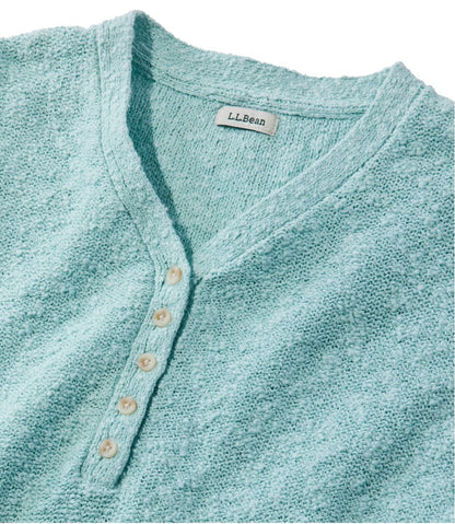 Women's Midweight Cotton Slub Sweater, Henley Short-Sleeve - L.L.Bean Everyday