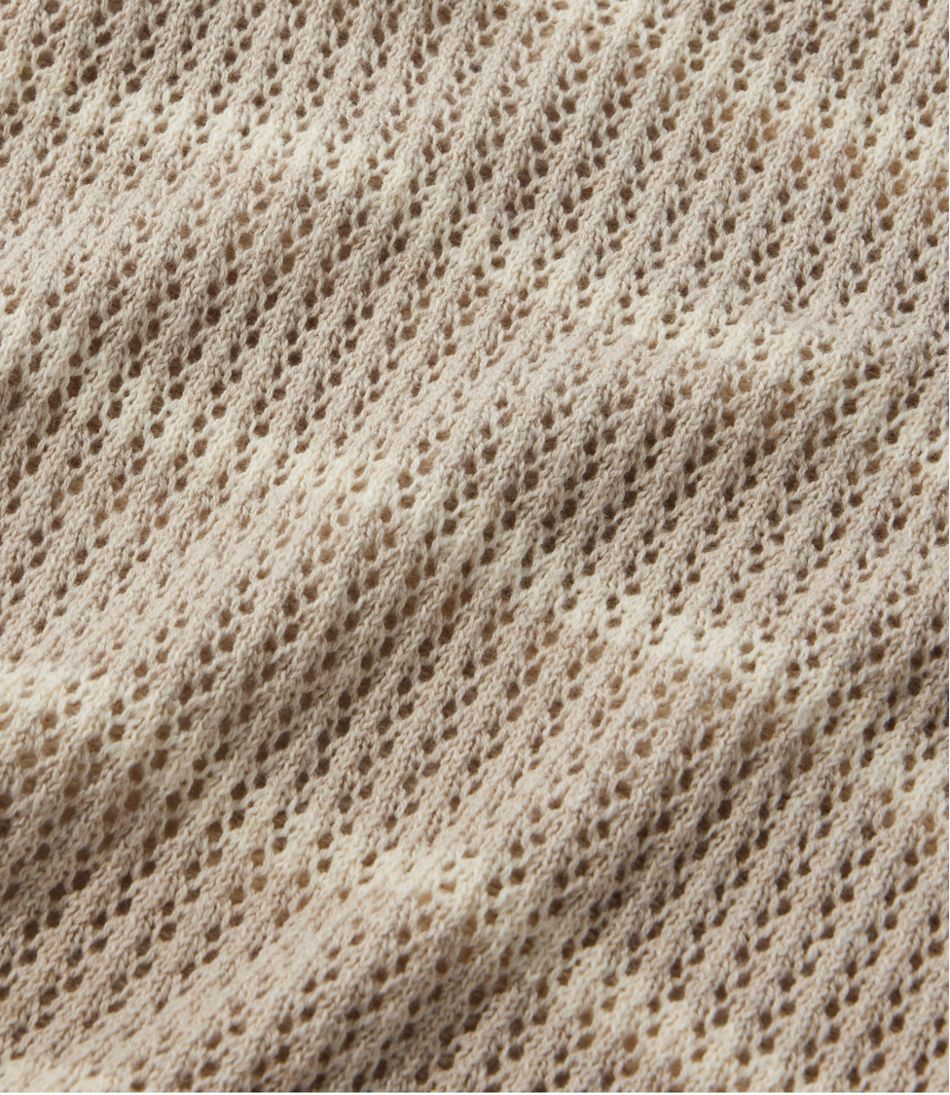 Women's Organic Cotton Slub Pointelle Sweater, Polo - L.L.Bean Great Value