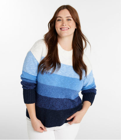 Women's Cotton Ragg Sweater, Crewneck Stripe - L.L.Bean Customer Favorite