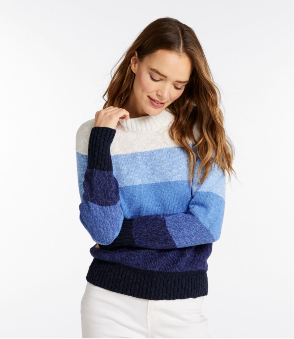 Women's Cotton Ragg Sweater, Crewneck Stripe - L.L.Bean Customer Favorite