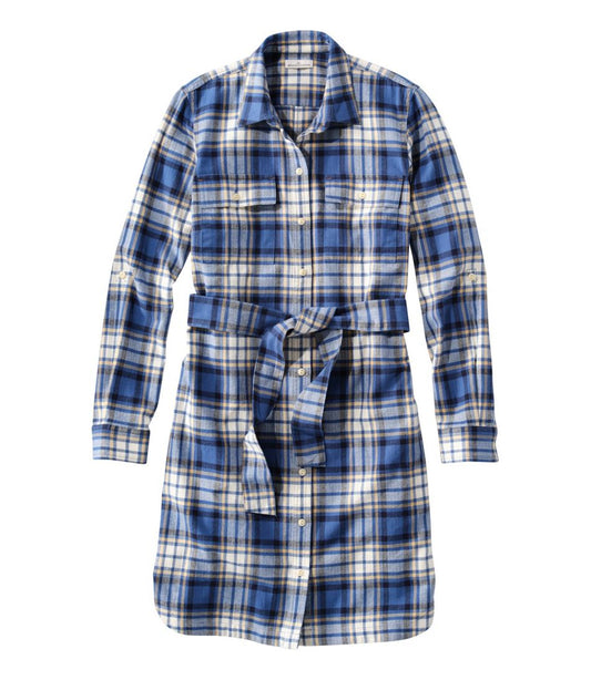 Women's Signature Camp Flannel Shirt Dress, Button-Front - L.L.Bean Essential