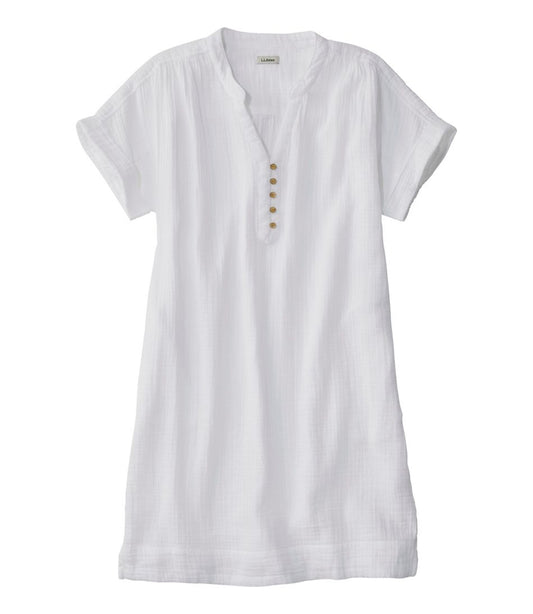Women's Cloud Gauze Short-Sleeve Shift Dress - L.L.Bean Great Value