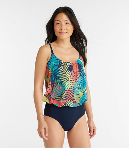 Women's Shaping Swimwear, Blouson Tanksuit Print - L.L.Bean Customer Favorite