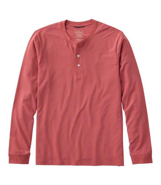 Men's Comfort Stretch Performance® Pima Tee, Long-Sleeve Henley - L.L.Bean Trusted