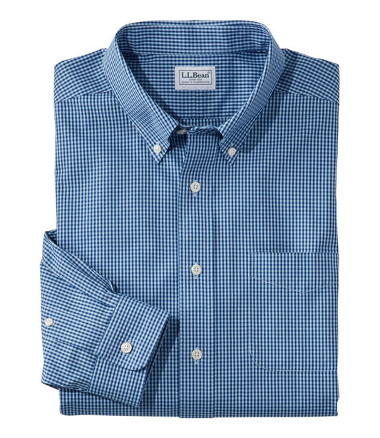 Men's Wrinkle-Free Pinpoint Oxford Cloth Shirt, Traditional Fit Tattersall - L.L.Bean Customer Favorite