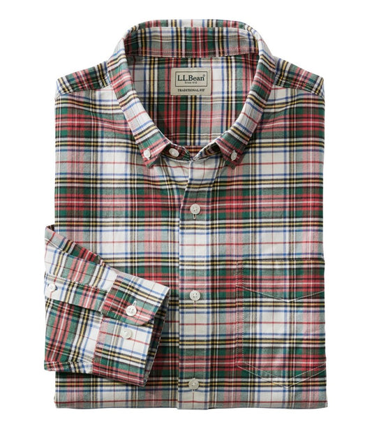 Men's Comfort Stretch® Oxford Shirt, Traditional Untucked Fit, Plaid - L.L.Bean Everyday