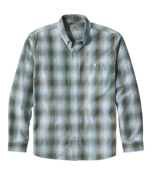 Men's Comfort Stretch® Chambray Shirt, Traditional Untucked Fit, Long-Sleeve, Print - L.L.Bean Trusted