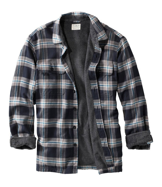 Men's Fleece-Lined Flannel Shirt, Traditional Fit - L.L.Bean Classic