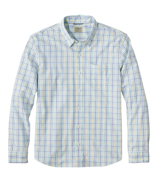 Men's Comfort Stretch Performance® Shirt, Long-Sleeve, Slightly Fitted Untucked Fit, Plaid - L.L.Bean Classic