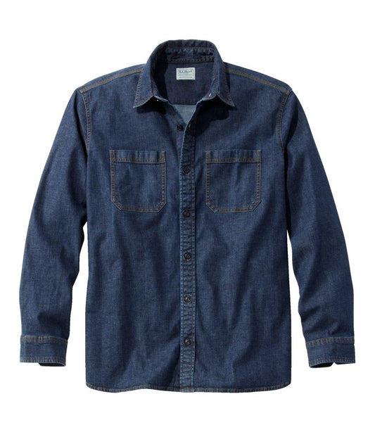 Men's BeanFlex® Denim Shirt, Traditional Untucked Fit - L.L.Bean Customer Favorite