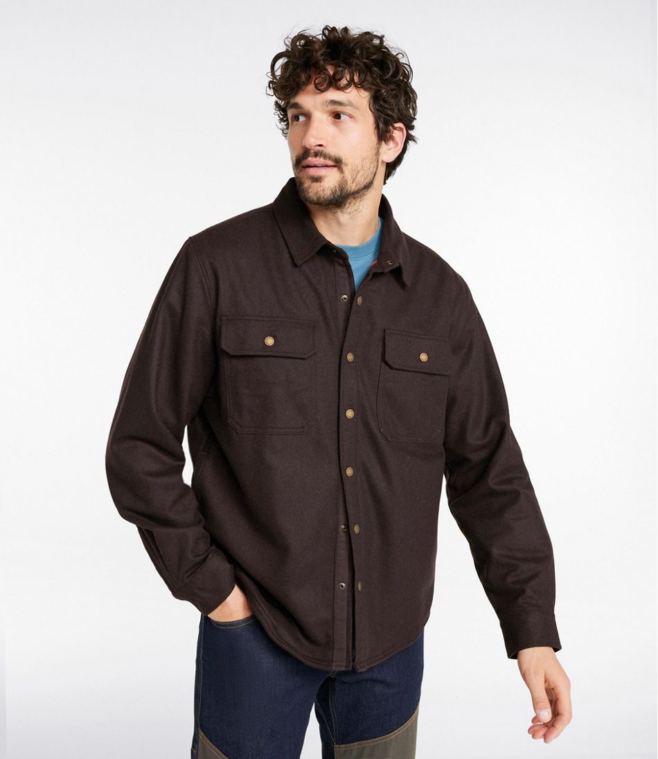Men's Maine Guide Lightweight Lined Wool Field Shirt - L.L.Bean Classic