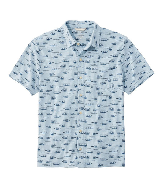 Men's Lakewashed Performance Shirts, Button-Front Shirt, Short-Sleeve, Print - L.L.Bean Essential