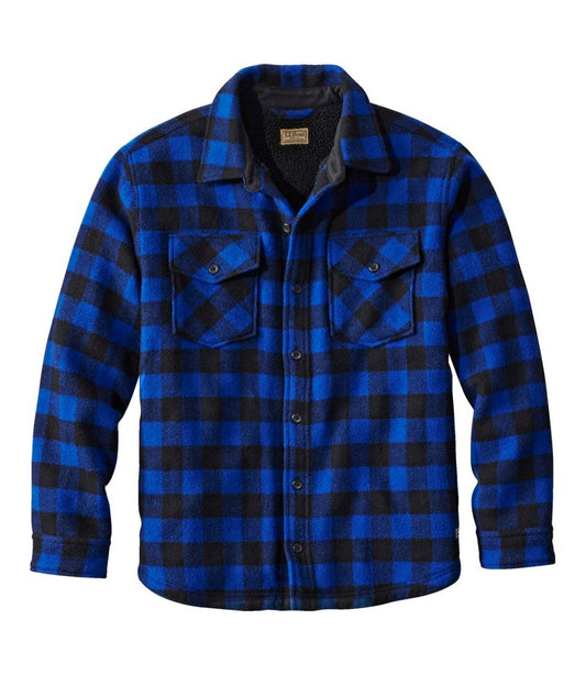 Men's Maine Guide Sherpa Lined Wool Shirt - L.L.Bean Classic