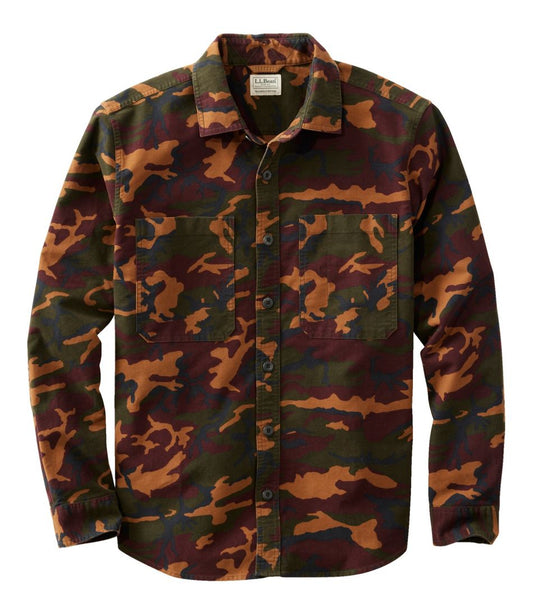 Men's Bean's Moleskin Shirt, Slightly Fitted Untucked Fit, Print - L.L.Bean Latest