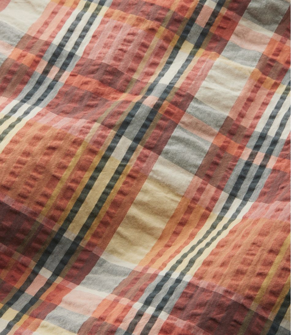 Men's Signature Seersucker Madras Shirt, Slightly Fitted, Short-Sleeve - L.L.Bean Quality