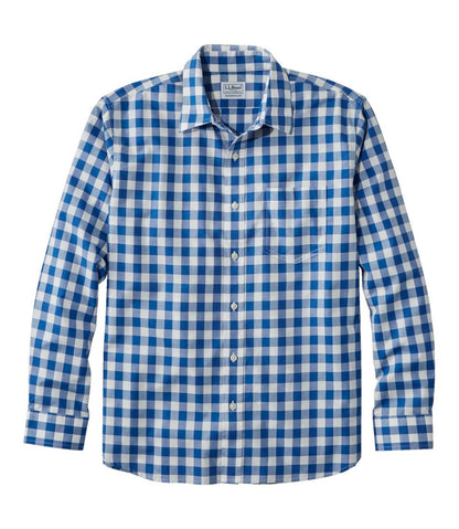 Men's Bean's Wrinkle-Free Everyday Shirt, Traditional Untucked Fit, Plaid, Long-Sleeve - L.L.Bean Value