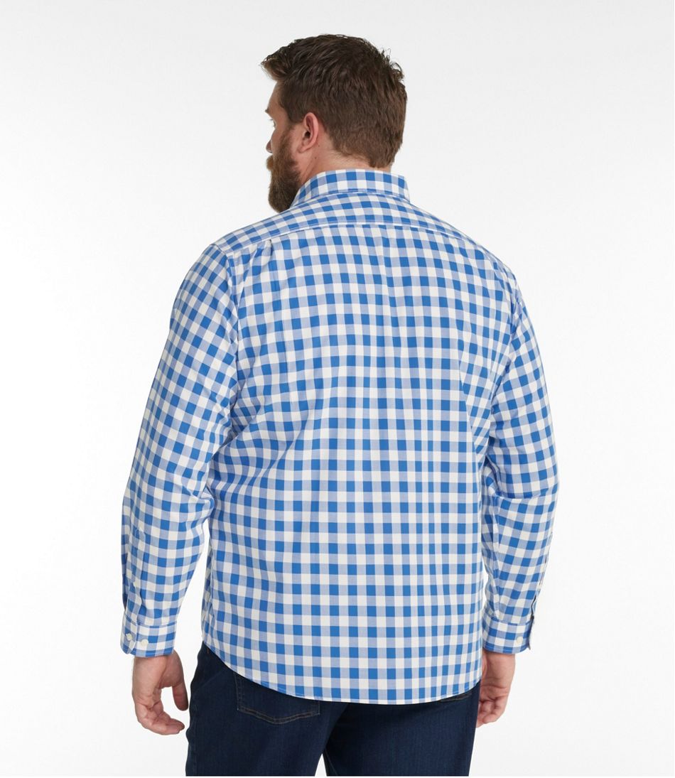 Men's Bean's Wrinkle-Free Everyday Shirt, Traditional Untucked Fit, Plaid, Long-Sleeve - L.L.Bean Value