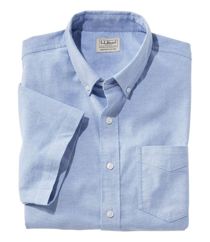 Men's Comfort Stretch® Oxford Shirt, Slightly Fitted Untucked Fit, Short-Sleeve - L.L.Bean Trusted
