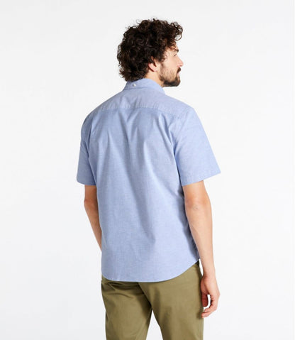 Men's Comfort Stretch® Oxford Shirt, Slightly Fitted Untucked Fit, Short-Sleeve - L.L.Bean Trusted