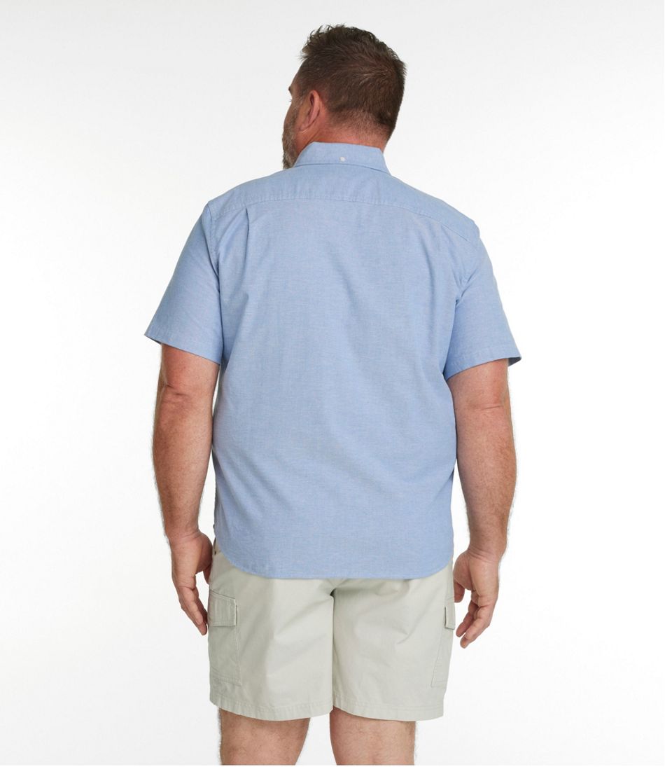 Men's Comfort Stretch® Oxford Shirt, Slightly Fitted Untucked Fit, Short-Sleeve - L.L.Bean Trusted